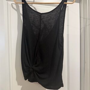 Free People Black Twist-Front Tank Top